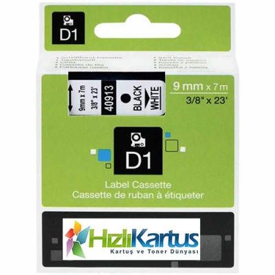 Dymo D1 40913 Beyaz Üzerine Siyah Muadil Etiket Şe