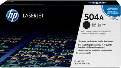 HP CE250A (504A) Schwarz, Original-Toner - CP3525 / CM