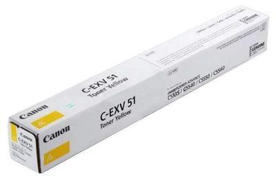 Canon C-EXV51 (0484C002) Yellow Original Toner - IR-C5535i / IR-C5540i