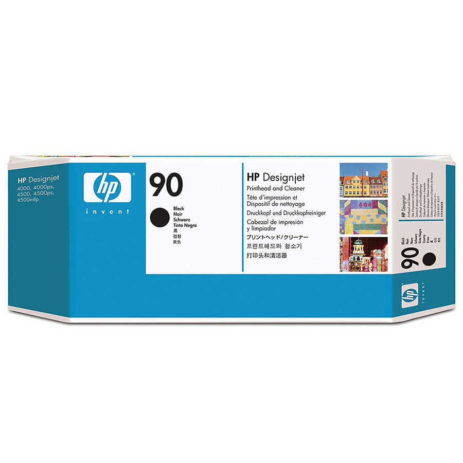 HP C5054A (90) Schwarzer Druckkopf-Patrone + Reiniger - D