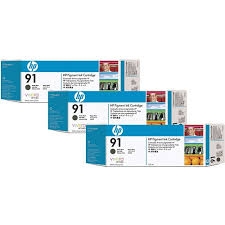 HP C9480A (91) Matte Black Original Plotter Kartusche 3-pack - Designjet Z6100