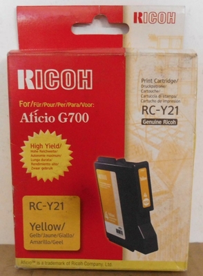 Ricoh RC-Y21 (402277) Yellow Orjinal Cartridge High K