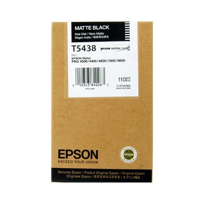 Epson C13T543800 (T5438) Matte Schwarz Originalpatrone.