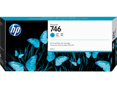 HP P2V80A (746) Cyanfarbene Original-Tintenpatrone - DesignJet Z6 / Z9+dr
