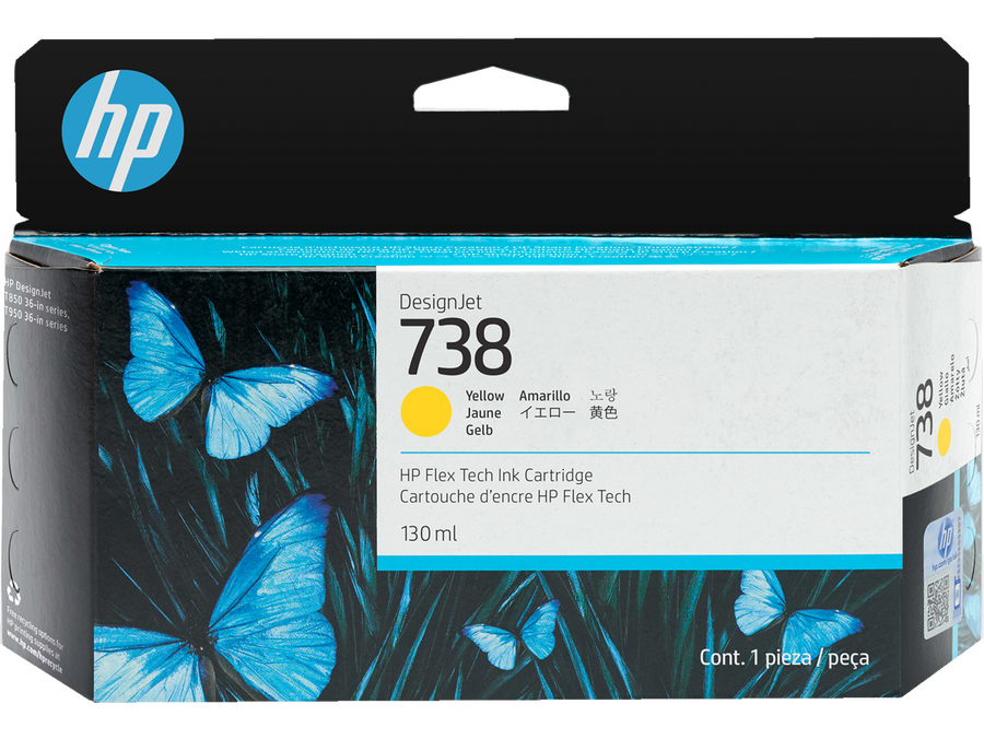 HP 498N7A (738) Yellow Original Cartridge - DesignJet T850 / T950