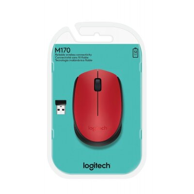 Logitech (910-004641) M171 Red Optical Wireless Mouse