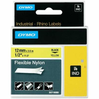 Dymo RhinoPro 18490 Sarı-Siyah Orjinal Naylon Şeri