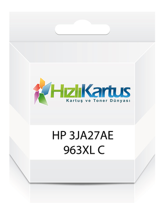 HP 3JA27AE (963XL) Blue Muadil Cartridge Tags