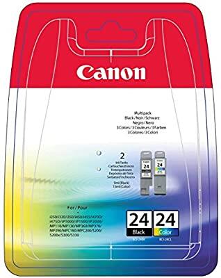 Canon BCI-24 (6881A042) Color-Black Duo Pack Original Cartridge - i250 / i320