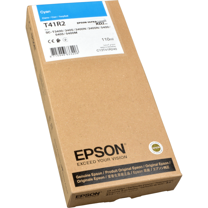 Epson T41R2 (C13T41R240) Cyan Original Cartridge - SC-T 3400