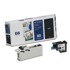 HP C4820A (80) Black Head Cartridge + Cleaner - DesignJet 1050C