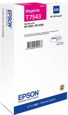 Epson C13T754340 (T7543) Magenta Original Ink - WF-8090 / WF-8590 (Ex)