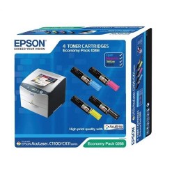 Epson C13S050268 4-pack Set Original Toner - C1100 / CX11