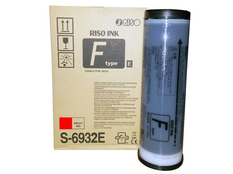 Riso F Type - S-6932E Origiinal Bright Red Ink - SF 5030 / SF 5230