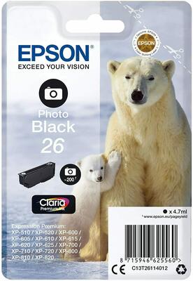 Epson C13T261140 (26) Foto Siyah Orjinal Kartuş -