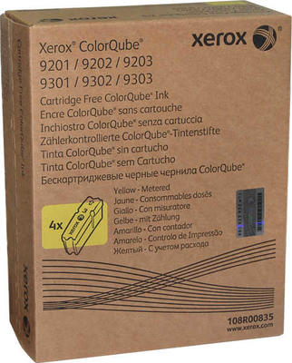 Xerox 108R00835 Yellow Original Toner Metered 4 Pack - ColorQube 9201