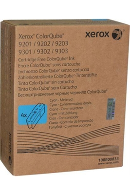 Xerox 108R00833 Cyan Original Toner Metered 4 Pack - ColorQube 9201