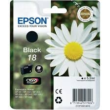 Epson C13T18014020 (18) Black Original Cartridge - XP-202 (Without Box)