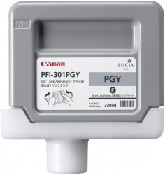 Canon PFI-301PGY (1496B001) Photo Grey Original Cartridge 330 ml. - iPF8000 / iPF8100