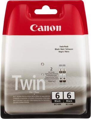 Canon BCI-6BK / BCI-6BK (4705A046AA)  Duo Pack Black Original Cartridge - BJC-8200
