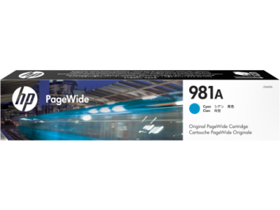 E - HP J3M68A (981A) Cyan Original Cartridge - PageWide 556dn / MFP586z (Ex)