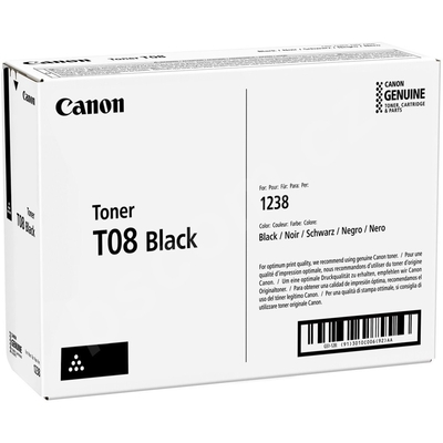 Canon T08 (3010C006) Black Original Toner - LBP1238 / MF1238