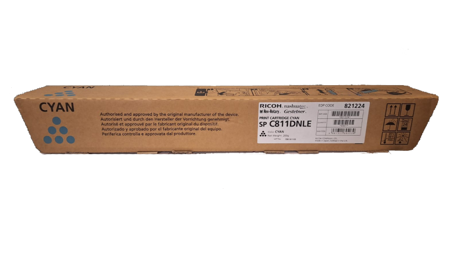 Ricoh 821224 Cyan Original Toner - C811DN
