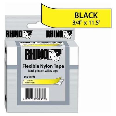 Dymo Rhino Pro 18756 Gelbschwarz-Nylonstreifen 12mm