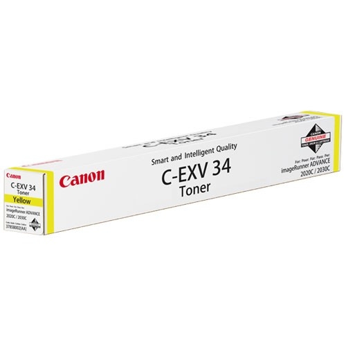 Canon C-EXV34Y (3785B002AA) Yellow Original Toner - IR-C2020 / IR-C2030 (Damaged Box)