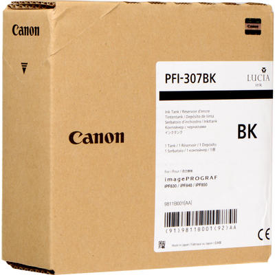 Canon PFI-307BK (9811B001) Siyah Orjinal Kar