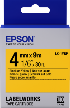Epson LK-1YBP C53S651002 Sarı Üzerine Siyah Orjina