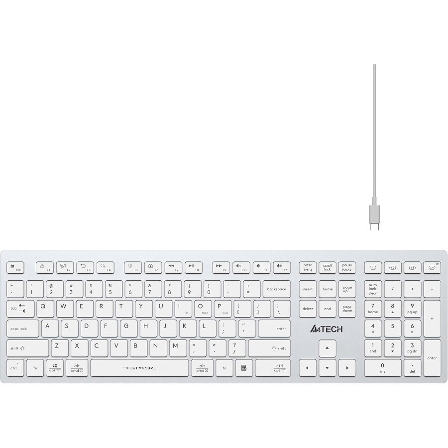 A4 Tech Fstyler FBX50C White Q Wireless Keyboard
