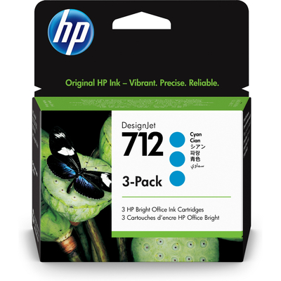 HP 3ED77A (712) BlueART Cartridge 3 Pack - De