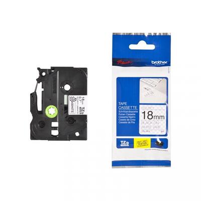 Brother TZE-SE4 Original Laminated Safety Label 18mm x 8m