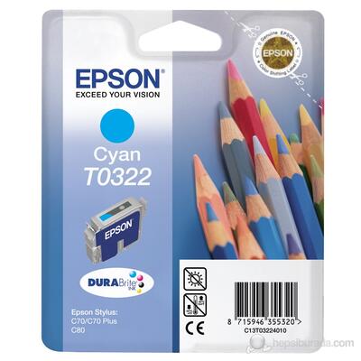 Epson C13T032240 T0322 Mavi Orjinal Kartuş