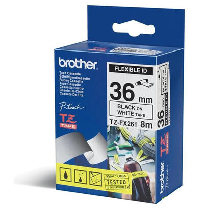 Brother TZe-FX261 Beyaz Üzerine Siyah Orjinal Etik