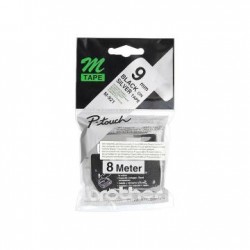 Brother M-921 Black P-Touch Label on Silver 9mm - PT-55 / PT-60 / PT-65