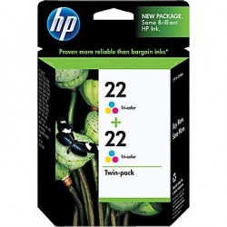 HP CC580FN (22) 2-pack Colour Original Cartridge