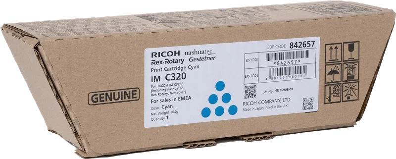 Ricoh 842657 Cyan Original Toner - IM C320