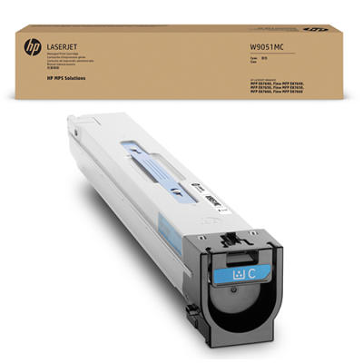 HP W9051MC Cyan Original Toner Cartridge - Laserjet Managed E87640dn / E87650dn (Damaged Box)