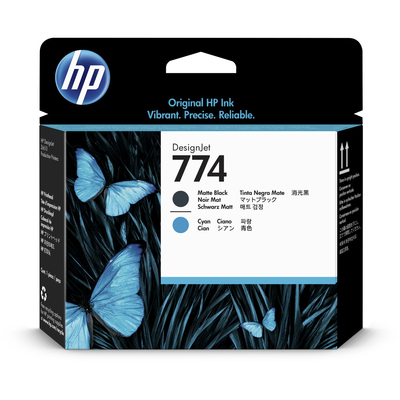 HP P2W01A (774) Mat Siyah - Mavi Orjinal Baskı Kaf
