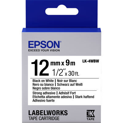 Epson C53S654016 (LK-4WBW) Original Black Label Ribbon on White - LW-400VP