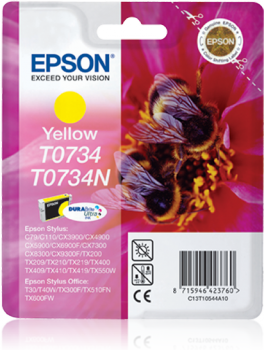 Epson C13T10544A10 (T0734) Yellow Original Ink - TX105 / TX110 (Ex)