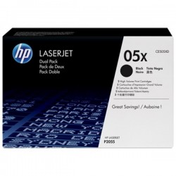 HP CE505XD (05X) Black 2-pack Original Toner - P2035 / P2055