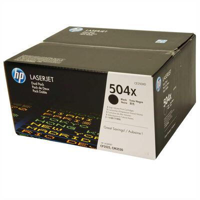 HP CE250XD (504X) İkili Paket Siyah Orjinal Toner