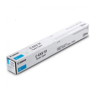 Canon C-EXV51L (0485C002) Cyan Original Toner Cartridge - IR-C5535i / IR-C5540i
