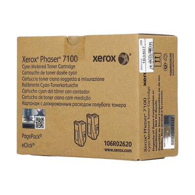 Xerox 106R02620 Cyan Original Toner Dual Pack - Phaser 7100