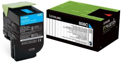Lexmark 80C80C0 (808C) Mavi Orjinal Toner - CX410