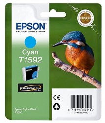 Epson C13T15924010 (T1592) Cyan Original Ink - Stylus Photo R2000