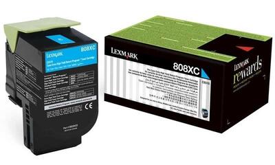 Lexmark 80C8XC0 (808XC) Mavi Orjinal Toner - CX510